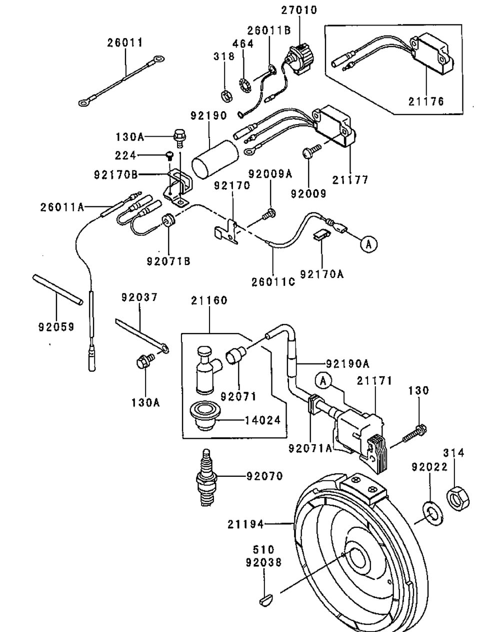Kawasaki Fe250d-As09 Electric Diagram and Parts List for 56A843VK 750 Cub Cadet Lawn Tractor Accessories